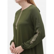 Оливкова (хакі) кежуал сукня Juliet deluxe однотонна 33438